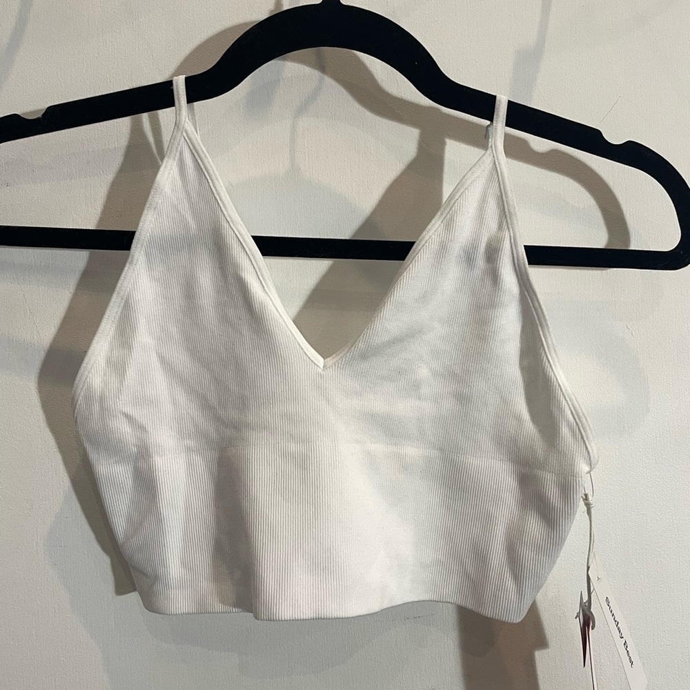 Sunday Best White Crop Bustier Camisole